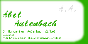 abel aulenbach business card